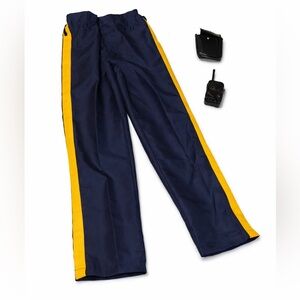 Spirit Halloween Police Navy Blue Pants with Yellow Stripe Small
